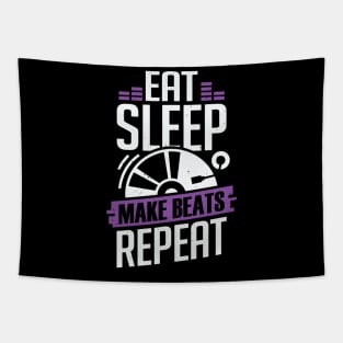 Eat Sleep Make Beats Repeat DJ Disc Jockey Gift Tapestry