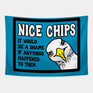 Chip Stealing Seagull Tapestry