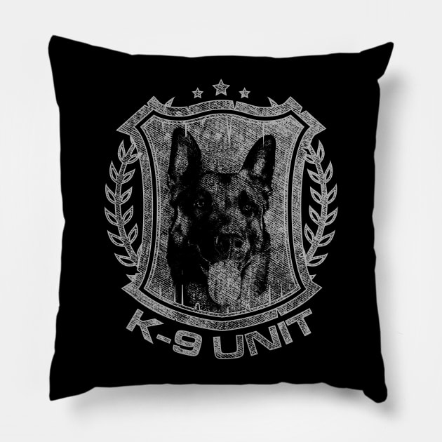 K-9 Unit   -Police Dog Unit - Malinois Pillow by Nartissima