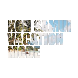 Koh Samui Vacation Mode - Sandy Beach With Palm T-Shirt