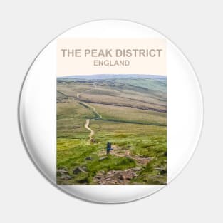 Peak District, Derbyshire. Travel poster Pin