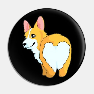 shiba heart butt Pin