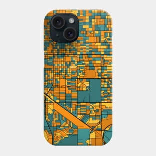 Tucson Map Pattern in Orange & Teal Phone Case