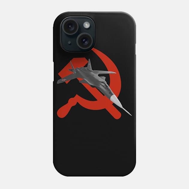 Sukhoi Su-47 Berkut USSR Plane Russian Phone Case by Dirty Custard Designs 