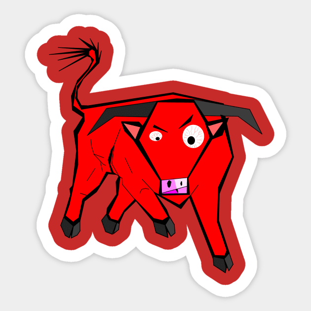 Red bull' Sticker