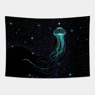 Starry jellyfish - Colored Tapestry