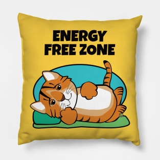 Energy Free Zone Tiger Cat Pillow