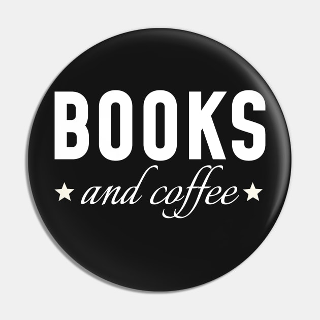 Books and Coffee Pin by vanityvibes