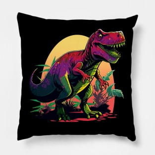 Tyrannosaurus rex colorful Dinosaur Pillow