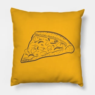 Mushroom Pizza Sketch Pillow