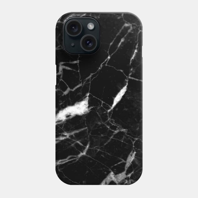 preppy abstract modern chic minimalist black marble Phone Case by Tina