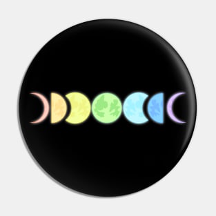 Rainbow Phases of the Moon Pin