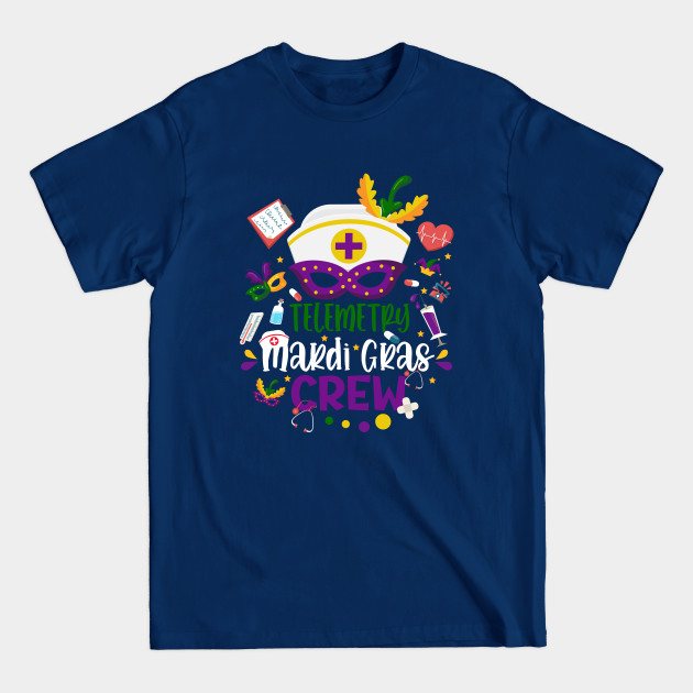 Discover Telemetry Mardi Gras Nurse Crew Family Group Nursing Lovers - Mardi Gras New Orleans - T-Shirt