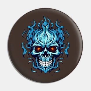 Blue skull Pin