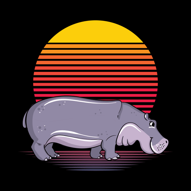 Retro Hippo by LetsBeginDesigns