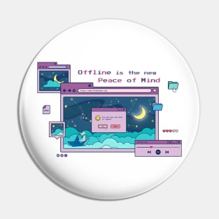 Offline The New Peace Of Mind Logo design Pin