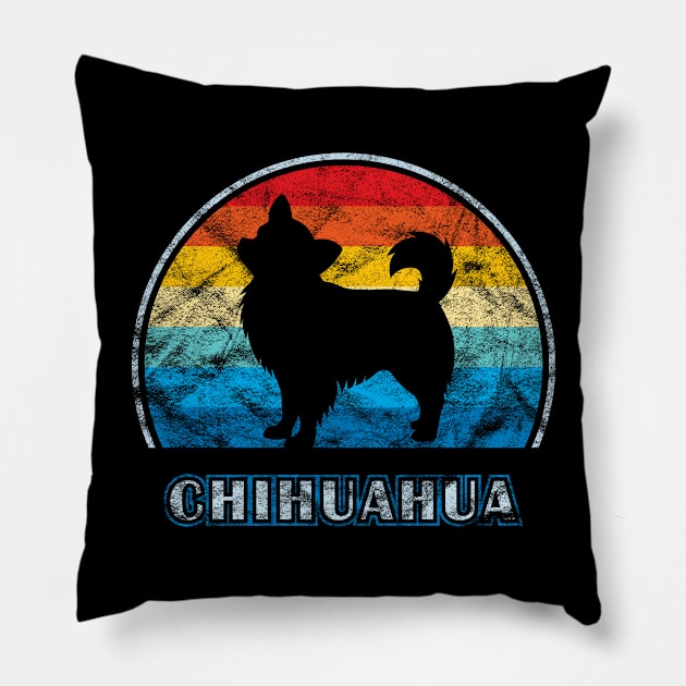 Longhaired Chihuahua Vintage Design Dog Pillow by millersye