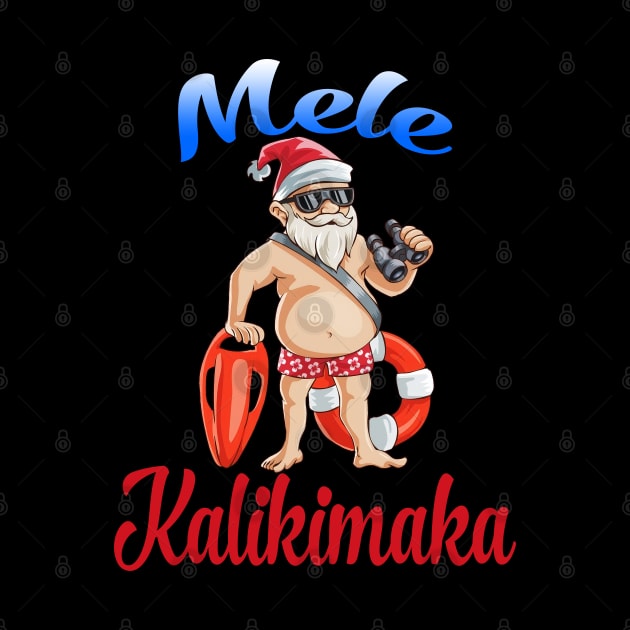 Mele Kalikimaka Christmas Santa Shaka Hawaii by intelus