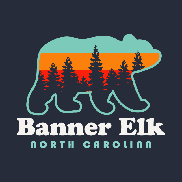 Banner Elk North Carolina Bear Souvenir by PodDesignShop