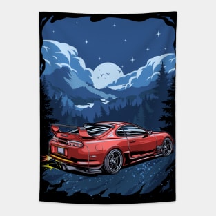 Toyota Supra Night Fighter Tapestry