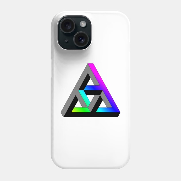 Even more impossible triangle with multicolor gradient Phone Case by TRIME