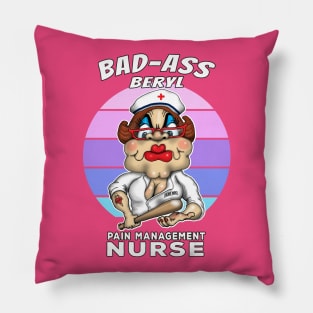 Pain Management Nurse Funny Nursing Design Pillow