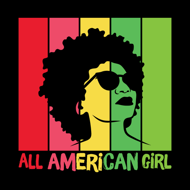 All American Girl African American Woman by Teewyld