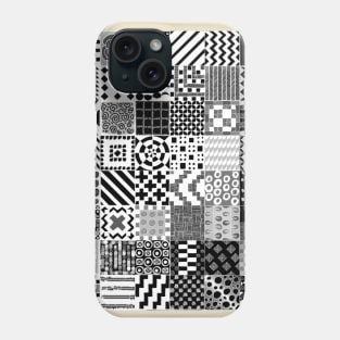 Graphic black n white tee Phone Case