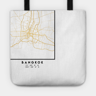 BANGKOK THAILAND CITY STREET MAP ART Tote