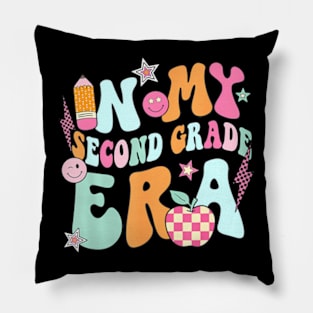 In My Second Grade Era Back To School Retro Groovy 2nd Pillow