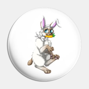 Bobtail BunnyCat: Cinnamon Point (White) Pin