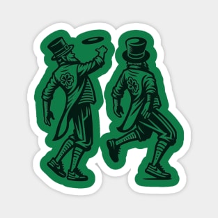 Leprechauns playing doubles Magnet