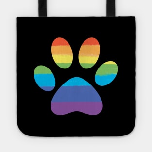 Dog Paw Rainbow Pride Shirt, LGBTQ, Gay Shirt, Lesbian Shirt, Gift for Gay Lesbian, Gift for Dog Lovers, Queer Pride Month Tote