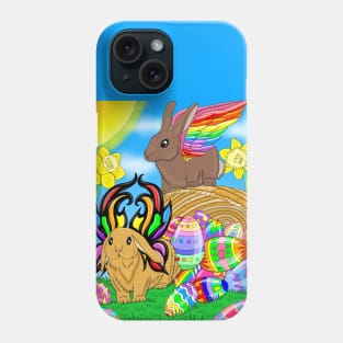 Easter bunnies with wings Phone Case