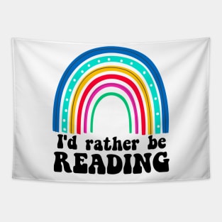 Rainbow Rather Be Reading Tapestry