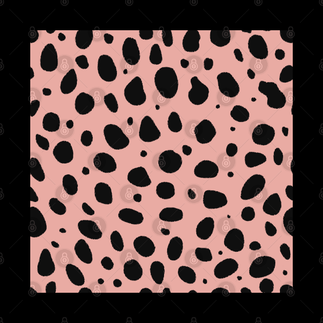 Blush Pink and Black Cheetah Print Animal Print by YourGoods