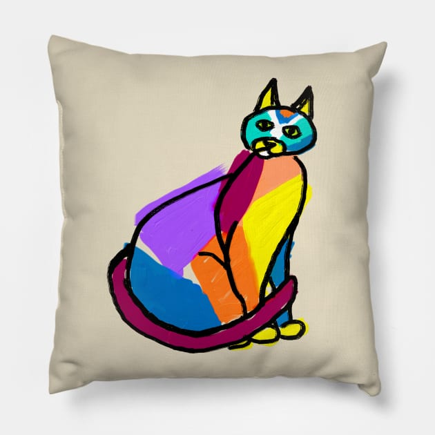 Hero Cat Pillow by Jan4insight TeeStore