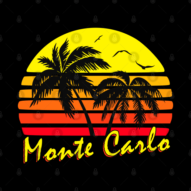 Monte Carlo Retro Sunset by Nerd_art