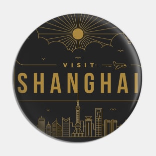 Shanghai Minimal Lineal Poster Pin