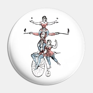 Clever Circus Cyclists Pin