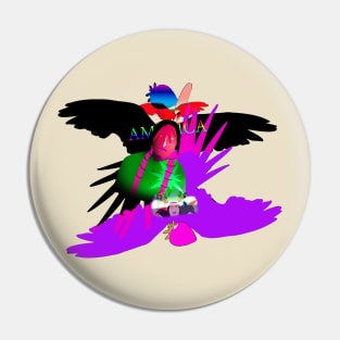 Indian, Parrot and Strawberry Pin