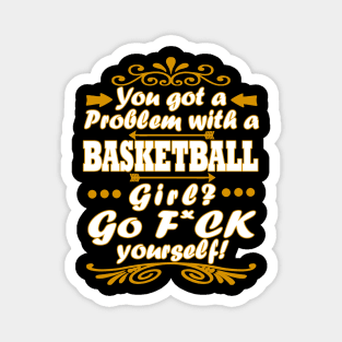 Basketball Basket Legayer Women Team Basket Saying Magnet