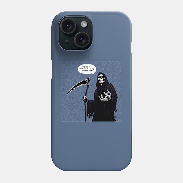 Grim Reaper grab my hand Phone Case by Retro Vibe