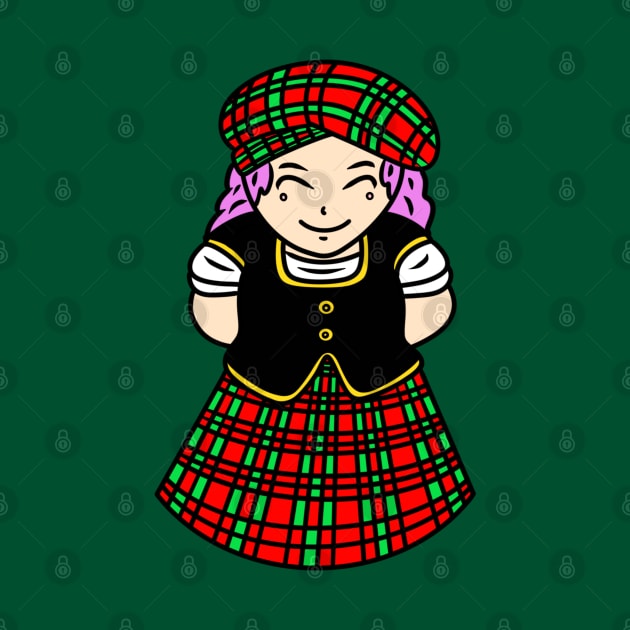 Chibi Scottish girl by Andrew Hau