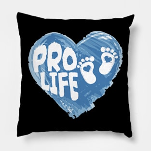 Pro Life - Blue Heart Pillow