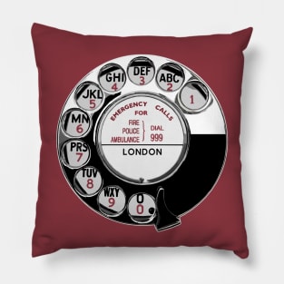 Retro British Rotary Dial Phone Pillow