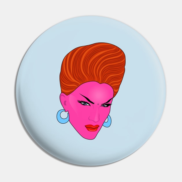 Sasha Velour | Pink Tall Person Pin by Jakmalone