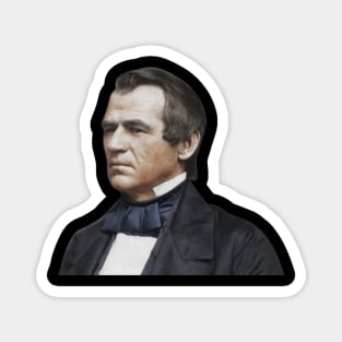 Andrew Johnson Portrait 1860 - Colorized Magnet