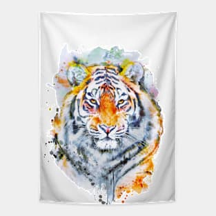 Handsome Tiger Head Portrait Tapestry