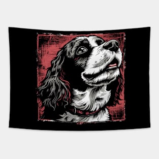 Retro Art English Cocker Spaniel Dog Lover Tapestry